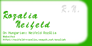 rozalia neifeld business card